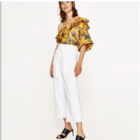 Floral Yellow and Pink Women's Top - Picture 5 of 12